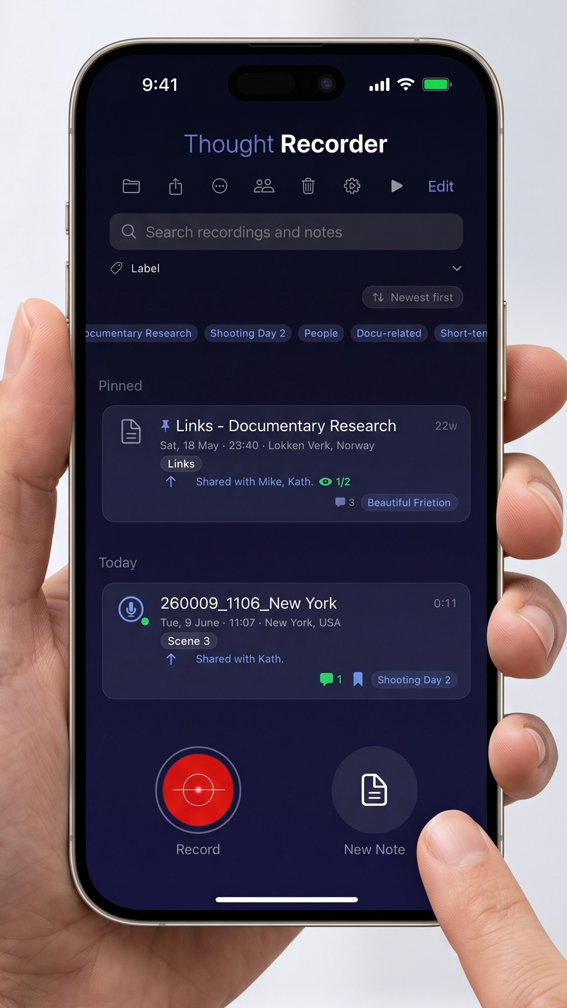 Notes alongside your recordings